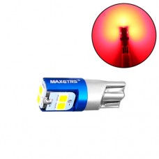 Светодиодная лампа W5W led T10 красный Maxgtrs