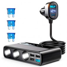 Разветвитель прикуривателя JR-CL06 2-24В USB Type-C PD QC3.0