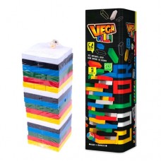 Настольная игра Дженга Башня Jenga Vega Color Джанга GVC-01U, 54 бруска Настольная игра Дженга Башня Jenga Vega Color Джанга GVC-01U, 54 бруска