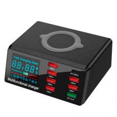 Зарядная устройство WLX-X9 7x USB PD QC3.0 беспроводная зарядка