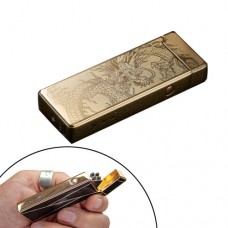 Электро импульсная зажигалка USB Lighter золотой дракон Электро импульсная зажигалка USB Lighter золотой дракон