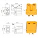 Разъем питания Amass XT30U XT30 30А 2pin пара мама Разъем питания Amass XT30U XT30 30А 2pin пара мама