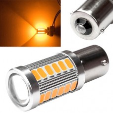Лампа в авто 1156 LED BA15S P21W 33 SMD 5630 желтый Лампа в авто 1156 LED BA15S P21W 33 SMD 5630 желтый