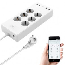 Zeoota ZLD-64EU-W умный сетевой фильтр удлинитель 6 розеток 4 USB Zeoota ZLD-64EU-W умный сетевой фильтр удлинитель 6 розеток 4 USB