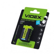Батарейка VIDEX 9В крона 6LR61 алкалиновая Батарейка VIDEX 9В крона 6LR61 алкалиновая