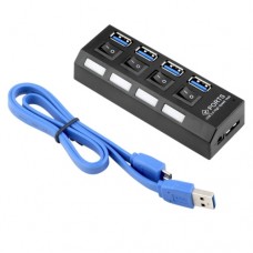 4-портовый USB 3.0 хаб с выключателями, до 5 Гбит/с 4-портовый USB 3.0 хаб с выключателями, до 5 Гбит/с