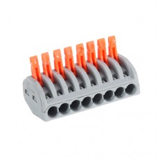 Клеммная колодка 8pin клемма соединительная c рычагами 250В 32А 4мм2 10 шт