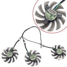 Вентиляторы 3шт 75мм 12В 4пин T128010SU для GTX 980 1060 1070 G1 1080