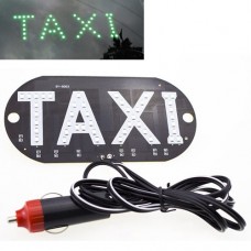 Автомобильное LED табло табличка Такси TAXI 12В зеленая в прикуриватель