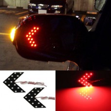 LED указатели поворота зеркала заднего вида красные