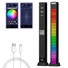 Светильник D-09-RGB эквалайзер 40 LED Bluetooth USB Type-C Светильник D-09-RGB эквалайзер 40 LED Bluetooth USB Type-C