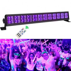 Ультрафиолетовая светодиодная лампа-панель 24LED DMX512 72Вт 52см с пультом для дискотек Ультрафиолетовая светодиодная лампа-панель 24LED DMX512 72Вт 52см с пультом для дискотек