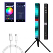 Светильник D-10-RGB эквалайзер 32 LED Bluetooth USB Type-C Светильник D-10-RGB эквалайзер 32 LED Bluetooth USB Type-C