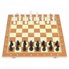 Игра настольная шахматы шашки нарды 3в1 39x39см дерево