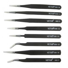 Набор из 8 антистатических антимагнитных пинцетов Vetus ESD10-17