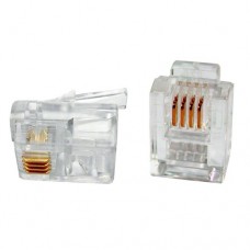 100x Коннектор RJ11 RJ12 RJ14 6P4C телефонный 100x Коннектор RJ11 RJ12 RJ14 6P4C телефонный