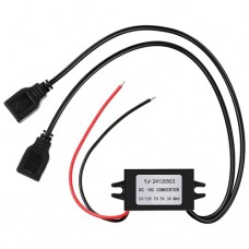 Преобразователь напряжения 12В-5В 3А 2xUSB, скрытая проводка авто
