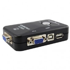 KVM переключатель 2-портовый USB VGA для двух компьютеров KVM переключатель 2-портовый USB VGA для двух компьютеров