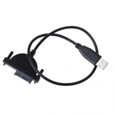 Адаптер USB 2.0 - Slimline SATA 13pin 6+7pin CD / DVD привода ноутбука Адаптер USB 2.0 - Slimline SATA 13pin 6+7pin CD / DVD привода ноутбука