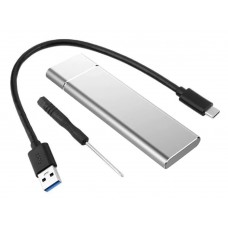 Карман SSD M.2 NVMe USB 3.1 Type-C до10Гбс серый Карман SSD M.2 NVMe USB 3.1 Type-C до10Гбс серый