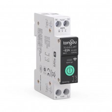 Реле Tongou TO-Q-SY2-JWT 1P 63А din wifi контроль напряжения тока счетчик