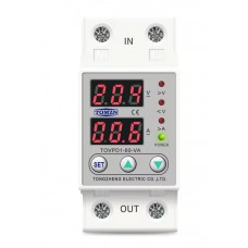 Реле контроля напряжения тока TOMZN TOVPD1-60-VA 220в 63А DIN Реле контроля напряжения тока TOMZN TOVPD1-60-VA 220в 63А DIN